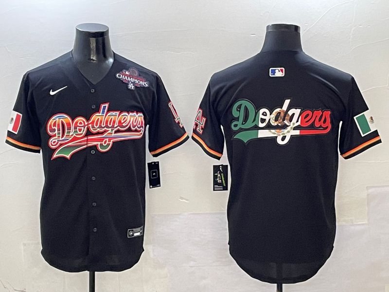Men Los Angeles Dodgers Blank Black rainbow Nike 2025 MLB Jersey style 7->los angeles dodgers->MLB Jersey